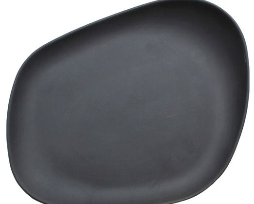 Mattschwarzer Flacher Teller 23 cm Yayoi - Cookplay