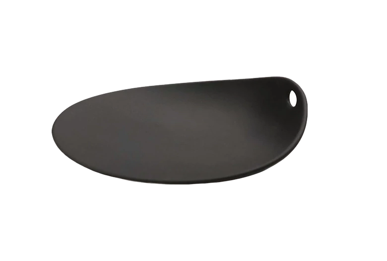 Piattino Cookplay nero porcellana 14x11 cm finger food horeca
