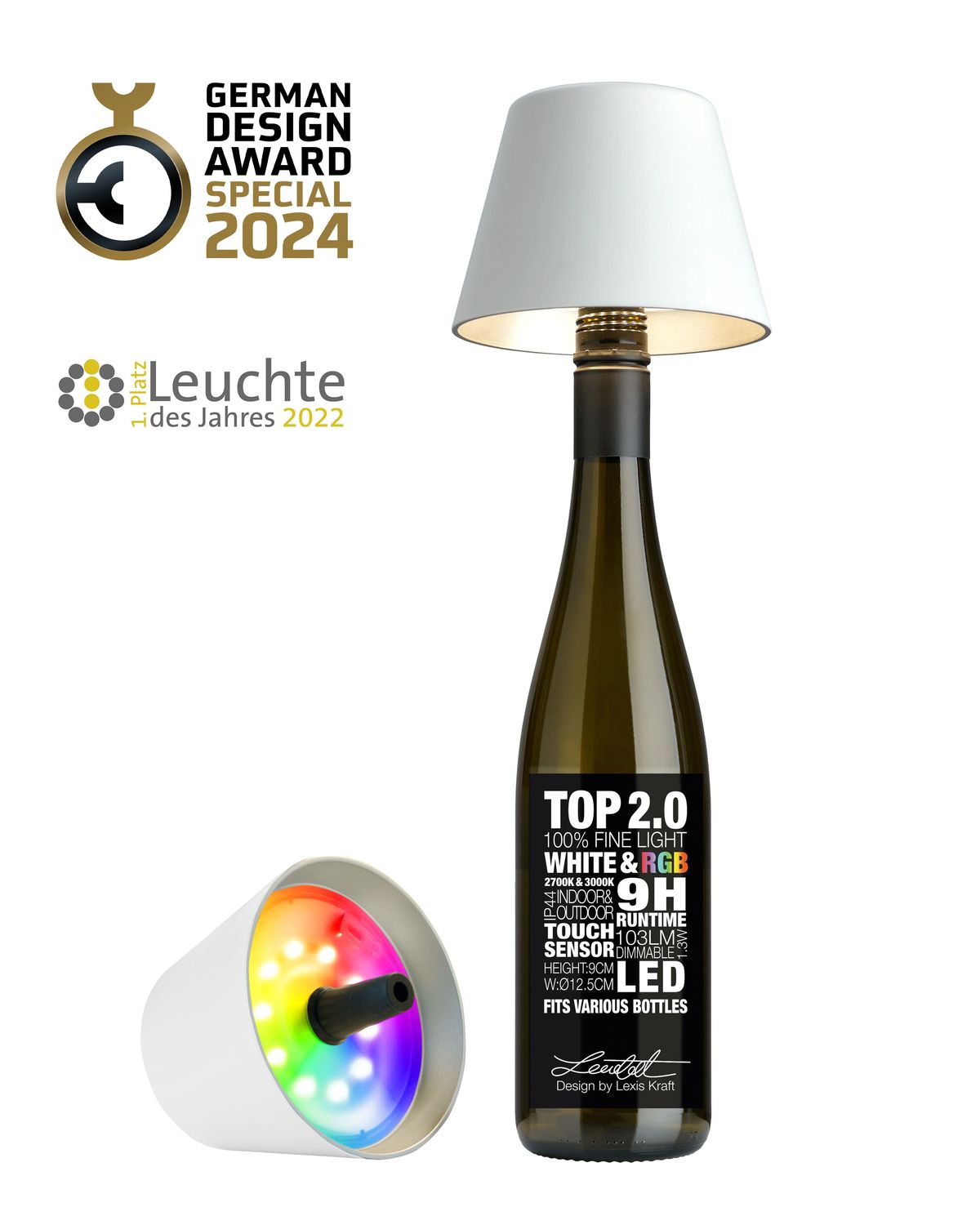 Top 2.0 LED Table Lamp White - Sompex