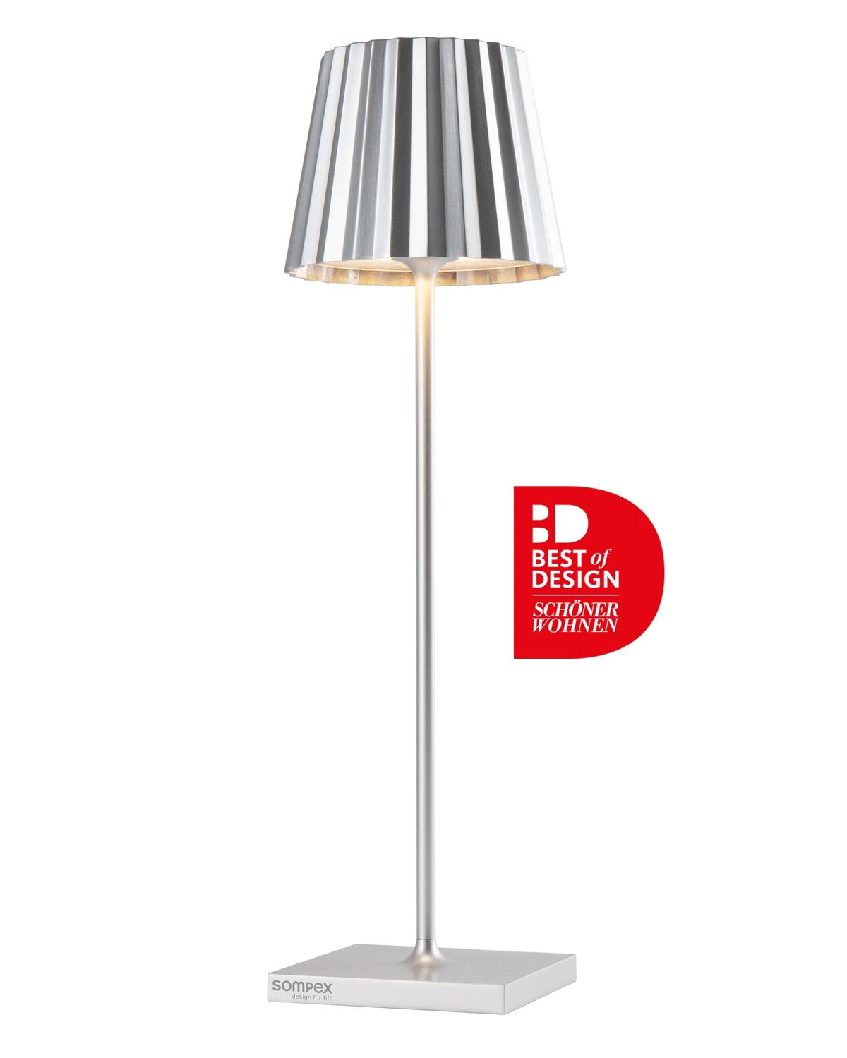 Troll 2.0 LED Table Lamp Silver - Sompex