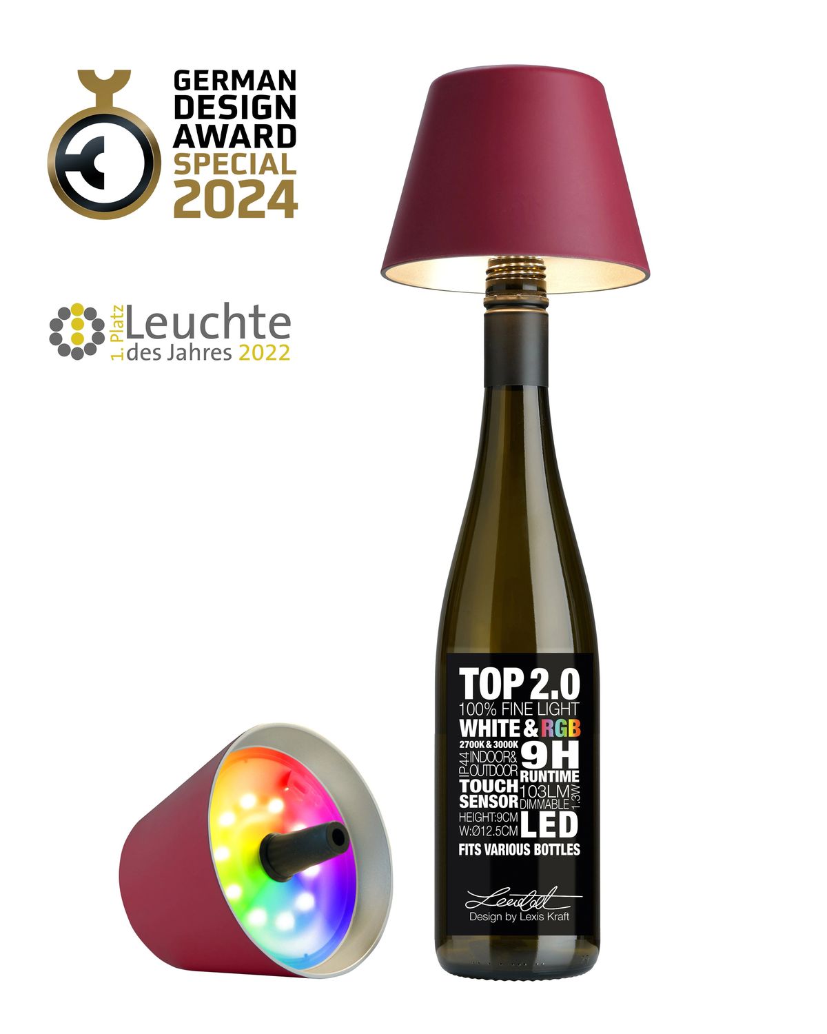 Top 2.0 LED Table Lamp Bordeaux - Sompex