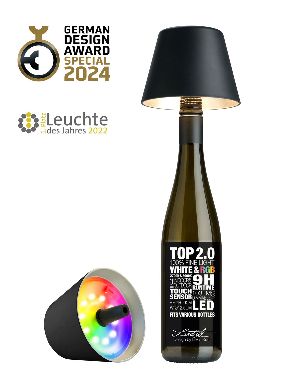 Top 2.0 LED Table Lamp Black - Sompex