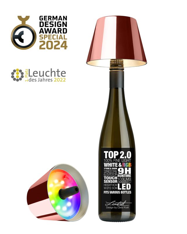 Top 2.0 LED Table Lamp Rose Gold - Sompex