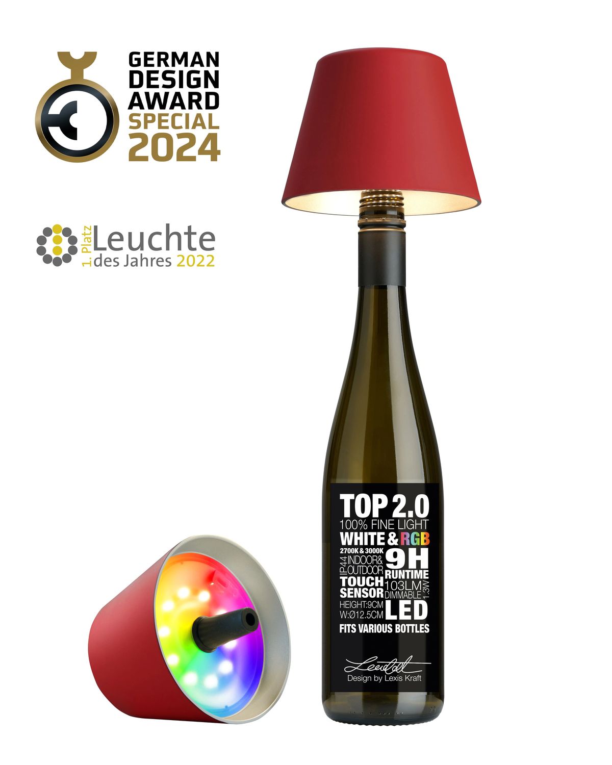 Troll 2.0 LED Table Lamp Red - Sompex