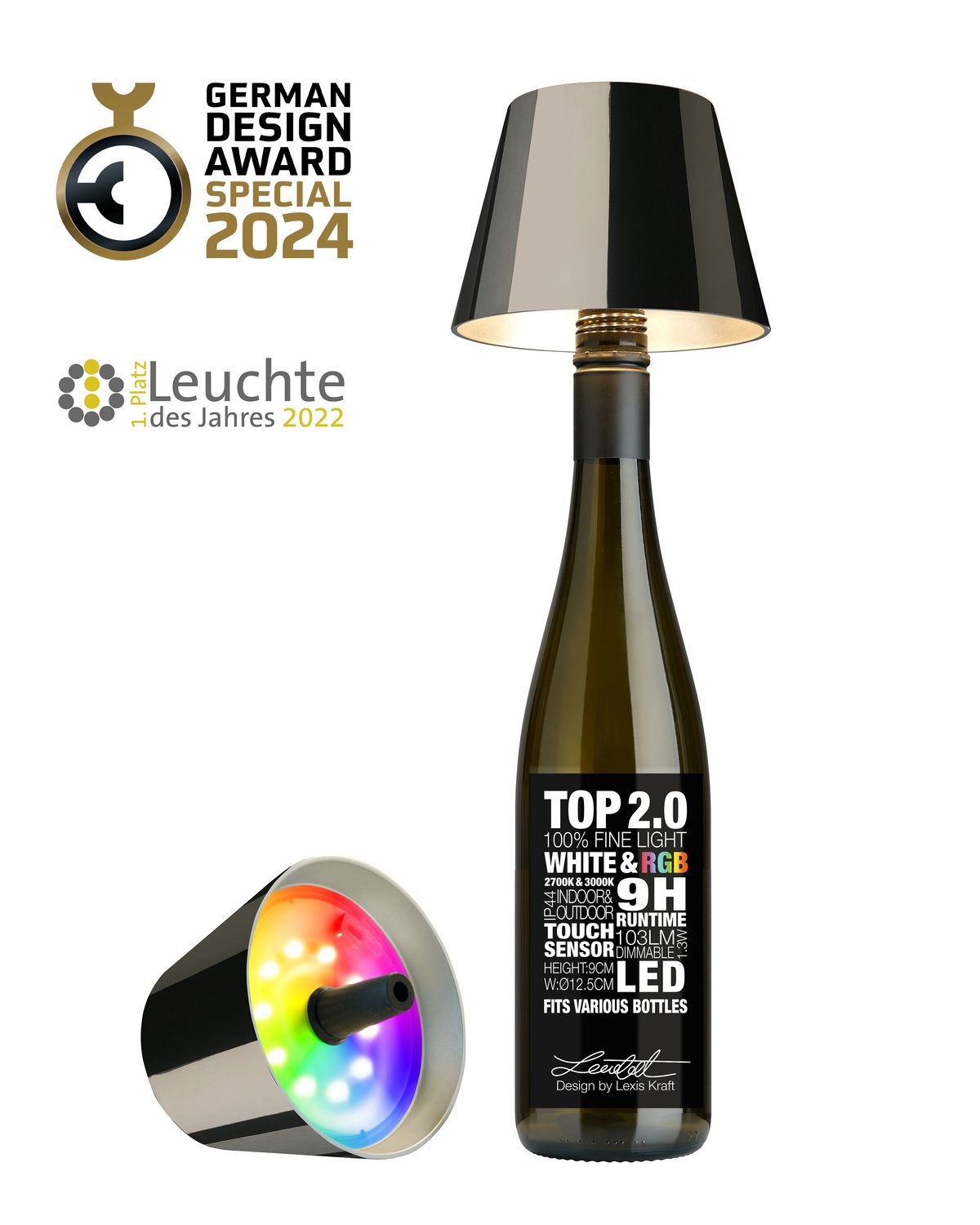 Top 2.0 LED Table Lamp Space Gray - Sompex