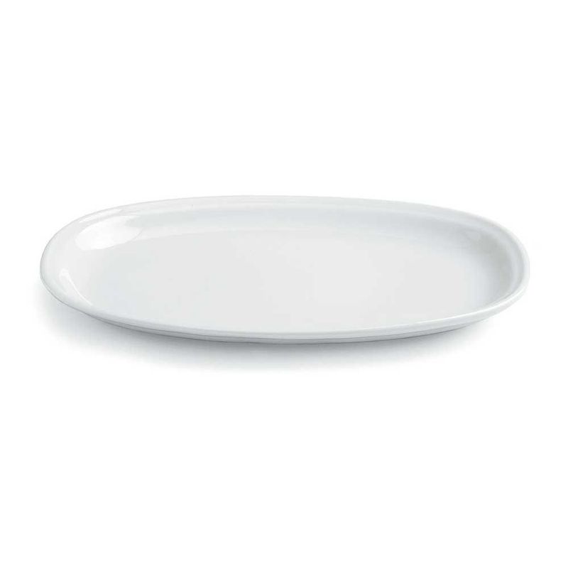 Oval flat plate 30 x 20 cm Az White - Tognana