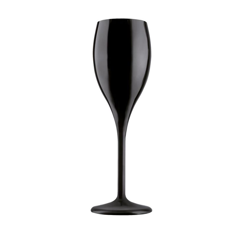 Flute Glass Opale 15 cl Black - Brevetti Waf