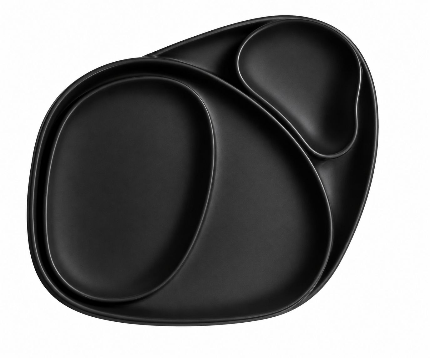 Set Of 4 Matte Black Plates Yayoi - Cookplay