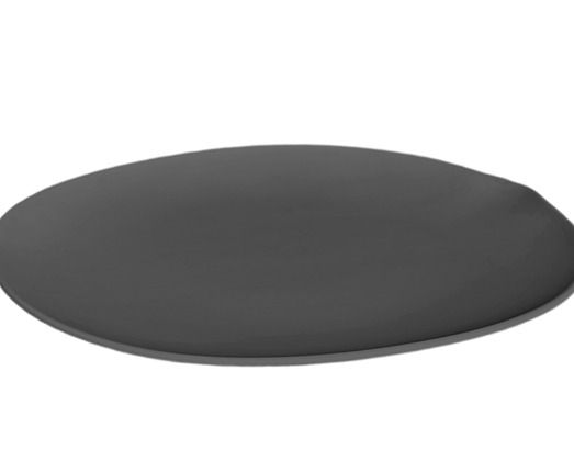 Matte Black Super Flat Plate 31,5 X 30 cm Shell Line - Cookplay
