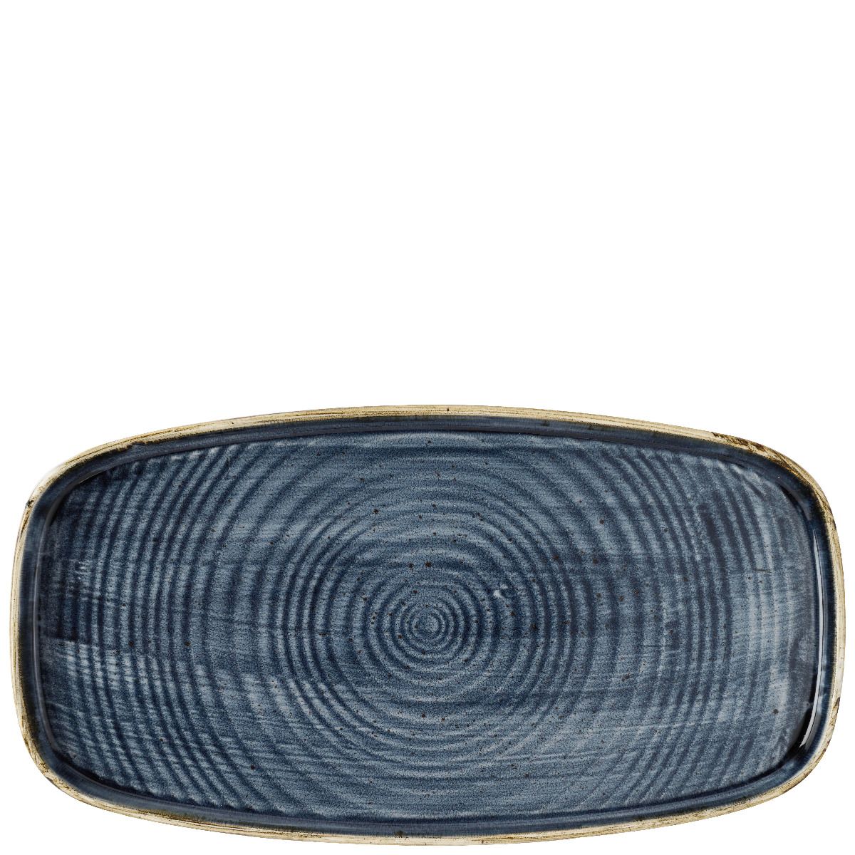 Oblong Plate With Vertical Rim 30 x 15.4 cm Stonecast Blueberry - Churchill