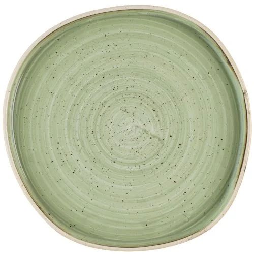 Churchill 25 cm organic plate Stonecast Sage Green horeca use