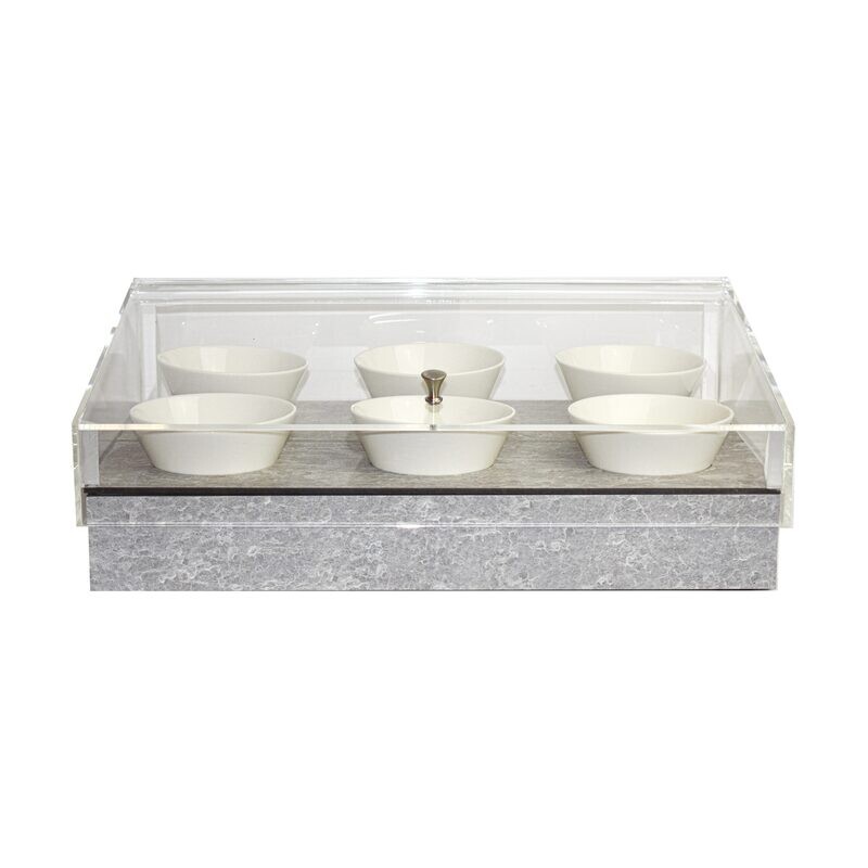 Display Stand for Dried Fruits with 6 Cement Bowls GN 1/1 T-Collection - Yegam
