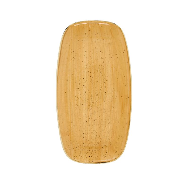 Oblong Plate 35.5 x 18.9 cm Stonecast Tangerine - Churchill