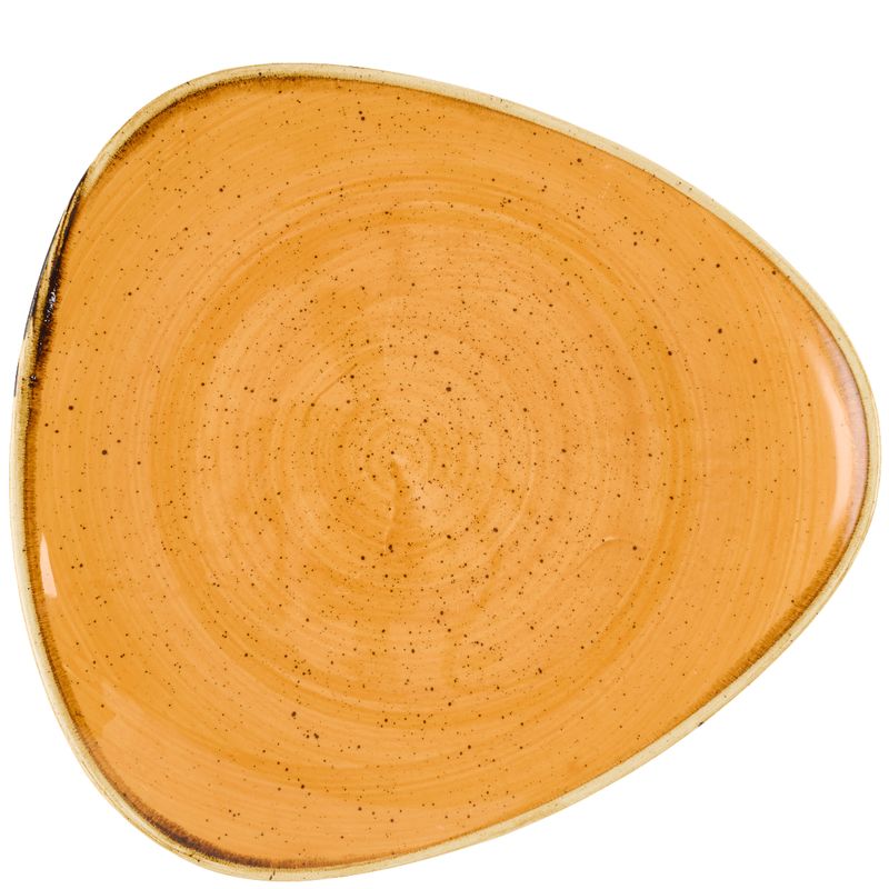 Triangular Plate 22.9 cm Stonecast Tangerine - Churchill