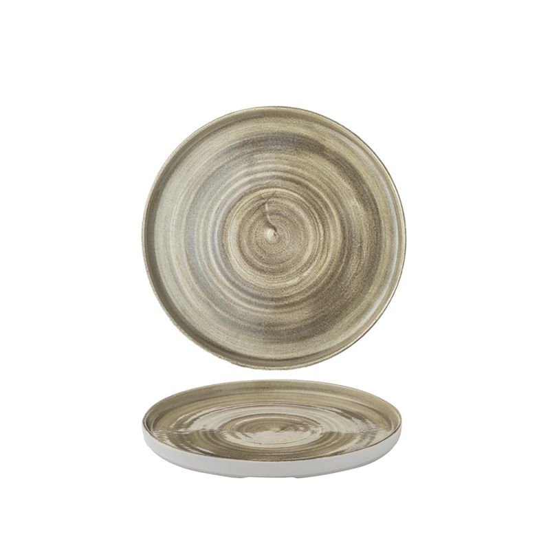 Plate with vertical rim 21 cm Stonecast Patina Antique Taupe - Churchill