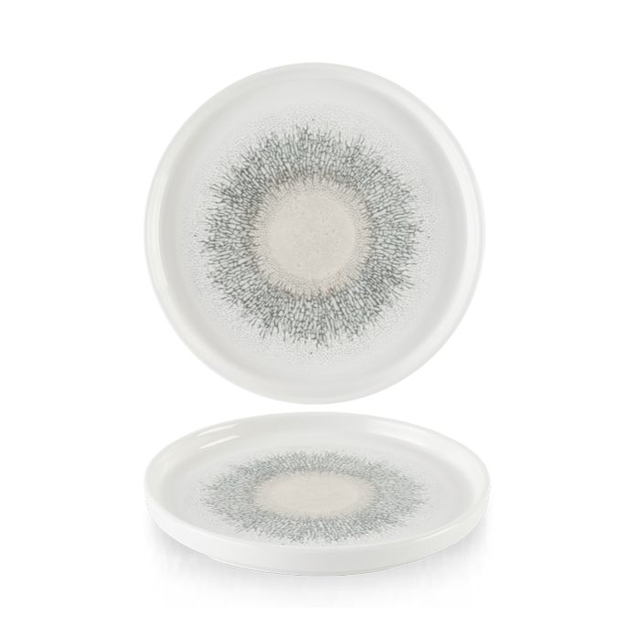 Plate with Vertical Rim 26 cm Studio Prints Fusion Agate Grey - Churchill