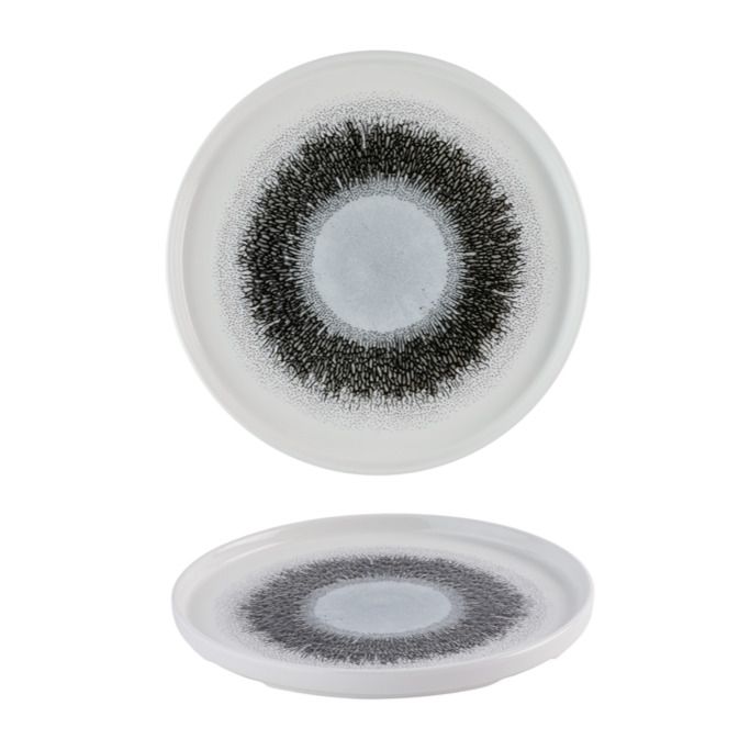 Plate with Vertical Rim 26 cm Studio Prints Fusion Quartz Black - Churchill