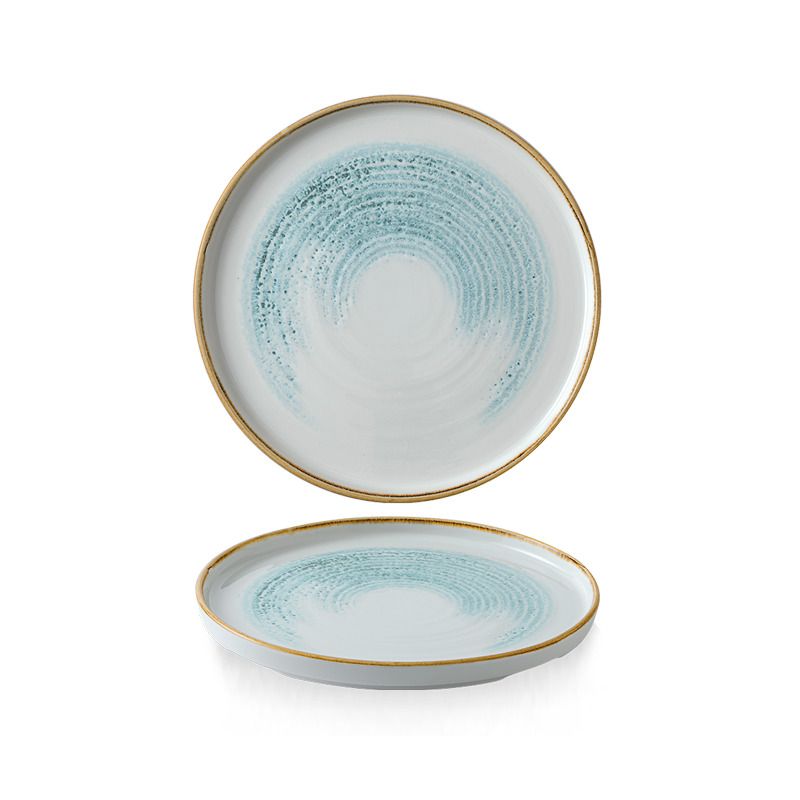 Plate with Vertical Rim 21 cm Studio Prints Homespun Accents Aquamarine - Churchill
