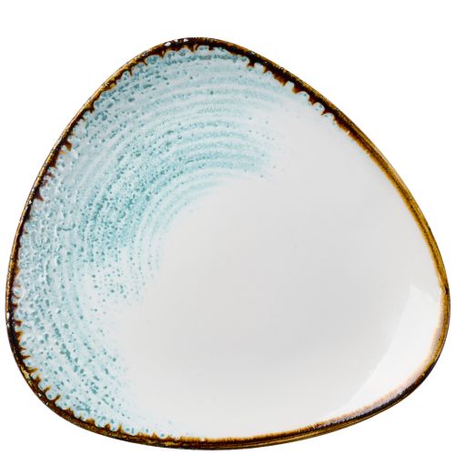 Triangular Plate 24.5 cm Studio Prints Homespun Accents Aquamarine - Churchill