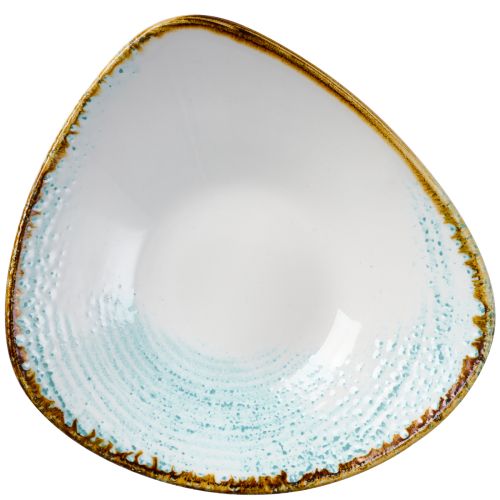 Triangular Bowl 23.5 cm Studio Prints Homespun Accents Aquamarine - Churchill