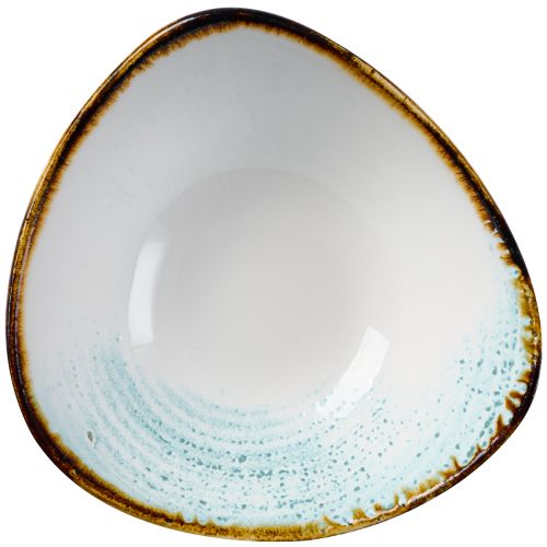 Triangular Bowl 18.5 cm Studio Prints Homespun Accents Aquamarine - Churchill