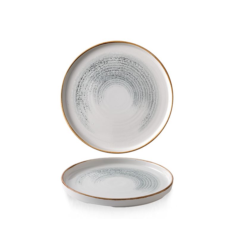 Plate with Vertical Rim 21 cm Studio Prints Homespun Accents Jasper Grey - Churchill