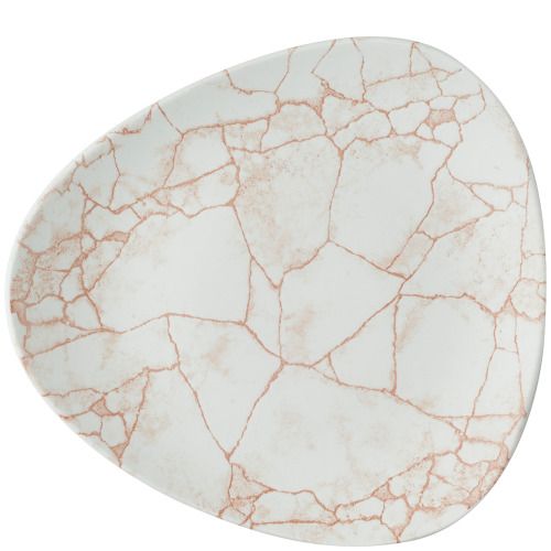 Triangular Plate 28.5 cm Studio Prints Kintsugi Coral - Churchill