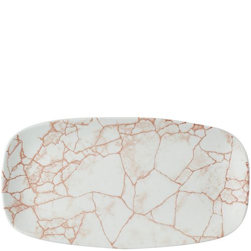 Oblong Plate 35.5 x 18.9 cm Studio Prints Kintsugi Coral - Churchill