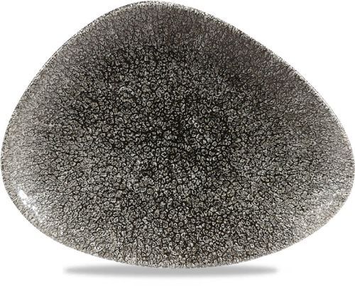 Triangular Plate 20 x 15 cm Studio Prints Raku Quartz Black - Churchill