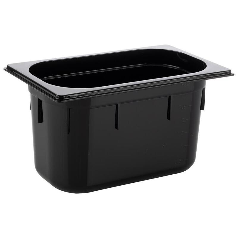 GN Container 1/4 16.2 x 26.4 cm 3.7L Black - APS