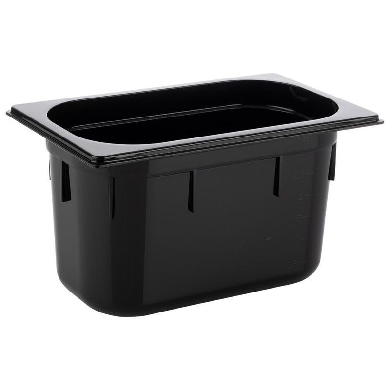 GN Container 1/4 16.2 x 26.4 cm 3.7L Black - APS