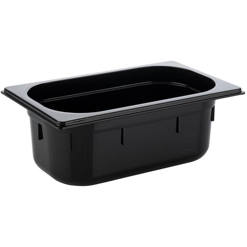 GN Container 1/4 16.2 x 26.4 cm 2.5L Black - APS