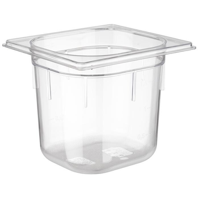 GN Container 1/6 16.2 x 17.6 cm 2.2L Transparent - APS