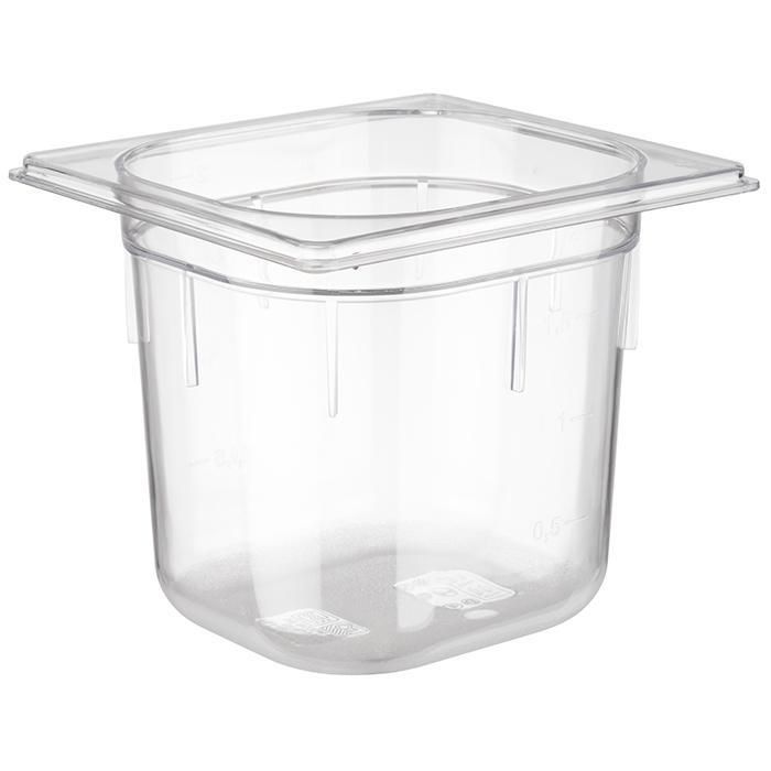 GN Container 1/6 16.2 x 17.6 cm 2.2L Transparent - APS