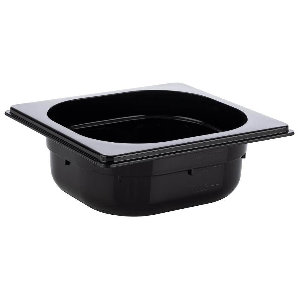 GN Container 1/6 16 x 16 cm 1L Black - APS