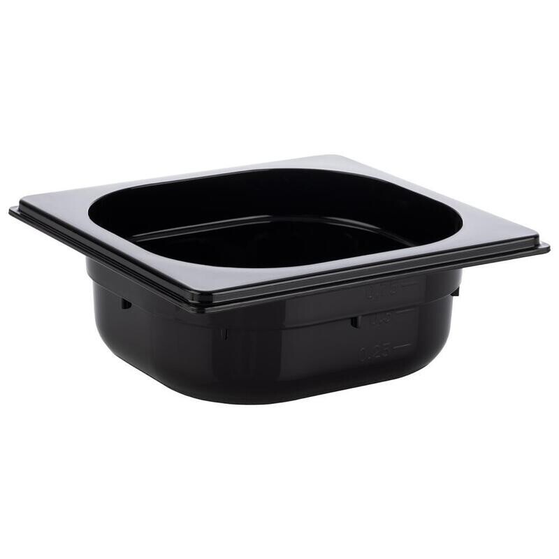 GN Container 1/6 16 x 16 cm 1L Black - APS