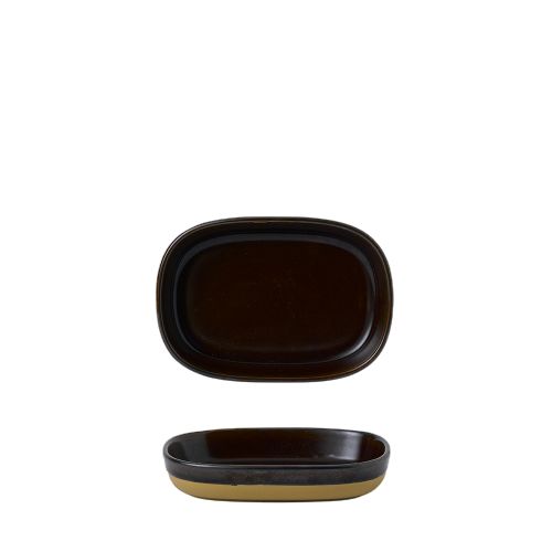 Churchill ceramic low tray Cinnamon Brown Emerge
