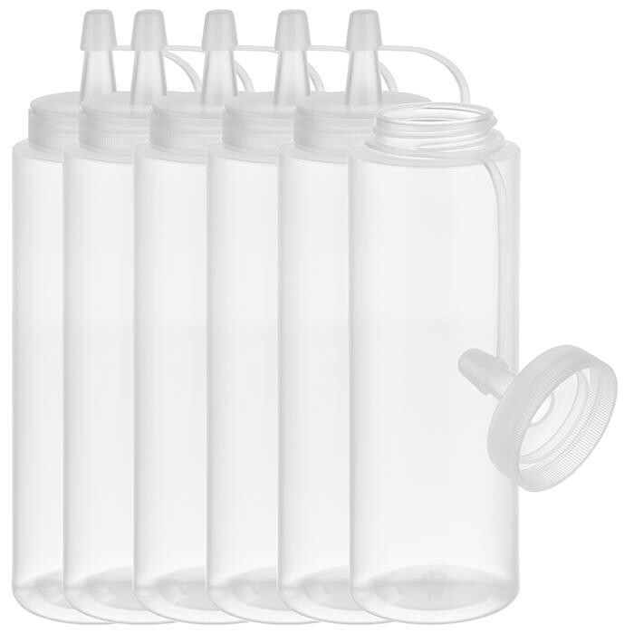 APS set 6 bottiglie a spremitura 0,26 l trasparente horeca