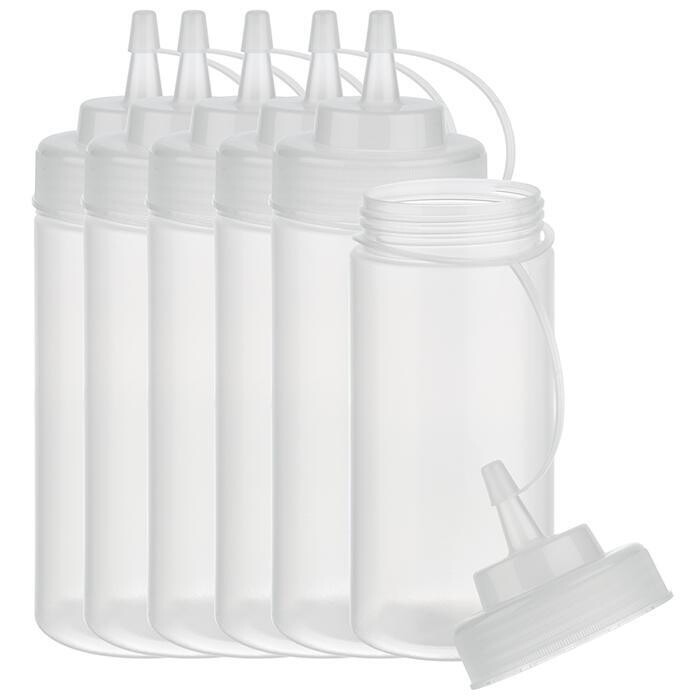 Set 6 bottiglie a spremitura 0,49L Trasparente - APS