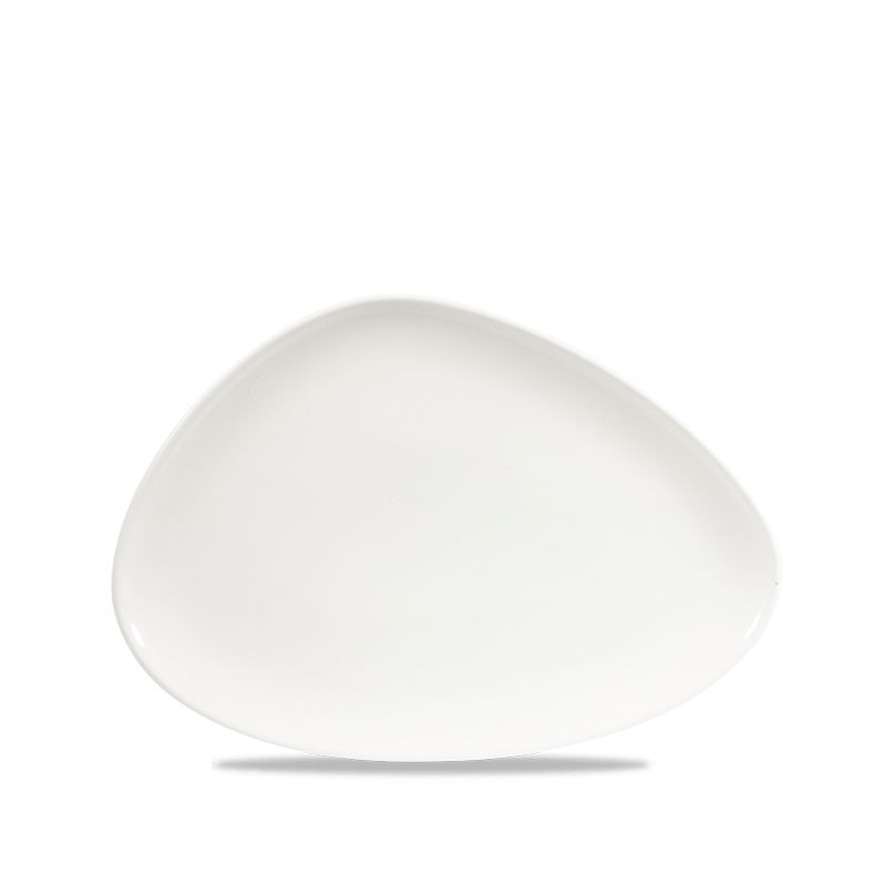 Triangular Plate 35.6 x 25 cm Chefs Plates White - Churchill