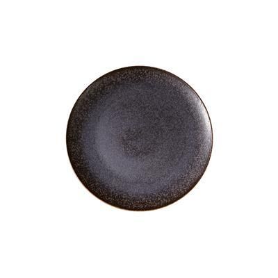 16 cm Saturno Powerful brown porcelain flat plate for professional horeca use