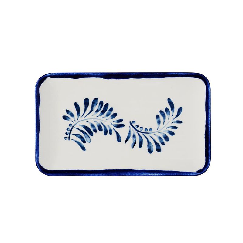 Rechteckiger Organic-Teller 27 x 16 cm Harvest Mediterranean Blau - Dudson