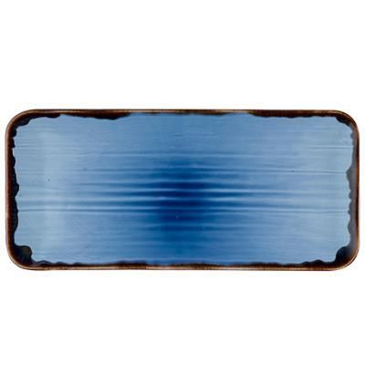 Rechteckiger Organic-Teller 34,6 x 15 cm Harvest Indigo - Dudson