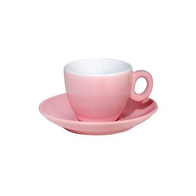 Inker espresso cup with saucer 7 cl Luna pink porcelain horeca