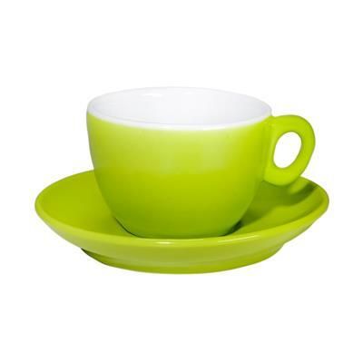 Inker cappuccino cup with saucer 17 cl Luna green porcelain horeca