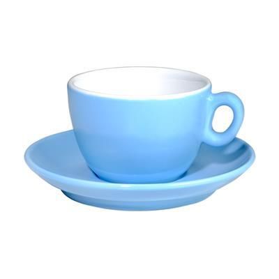 Inker cappuccino cup with saucer 17 cl Luna blue porcelain horeca