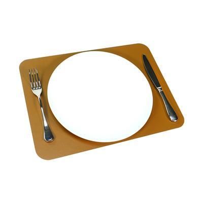 Set of 4 Rectangular Placemats 45 x 32 cm Tan/Black Colour - Tirolix