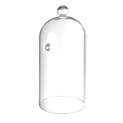 Tirolix tall 13 cm glass dome with hole Cloud for hot dishes and buffet use
