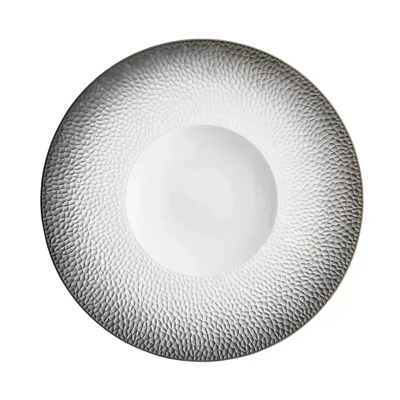Deep Gourmet Plate 30 cm Collection L Fragment Noir - Degrenne