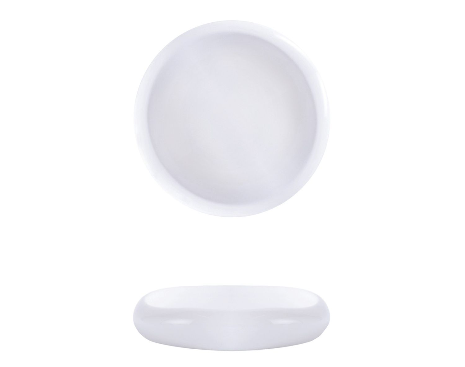 High Round Plate 12 cm Matheria White - Lioness